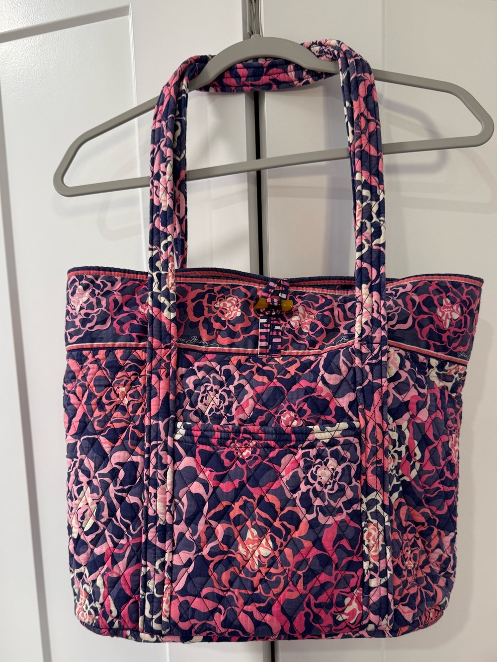 Vera Bradley Katalina Pink Vera Tote - Breast Cancer Pattern